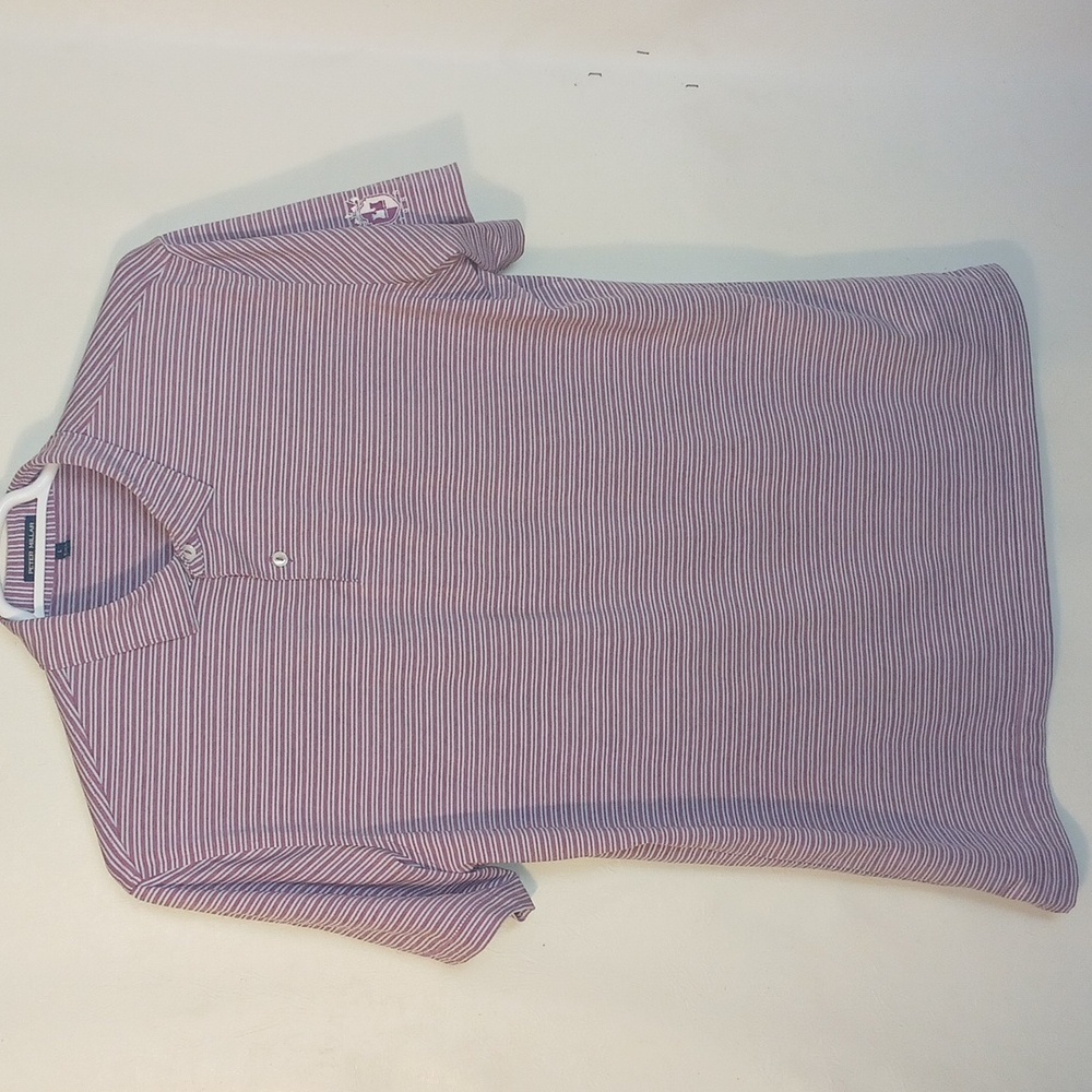 Peter Millar Men's Crown Crafted Polo Shirt Striped Short Sleeve Size Large